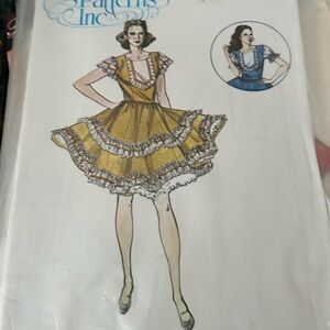 4/$100 Vintage Style Dress sew Pattern size 6-10